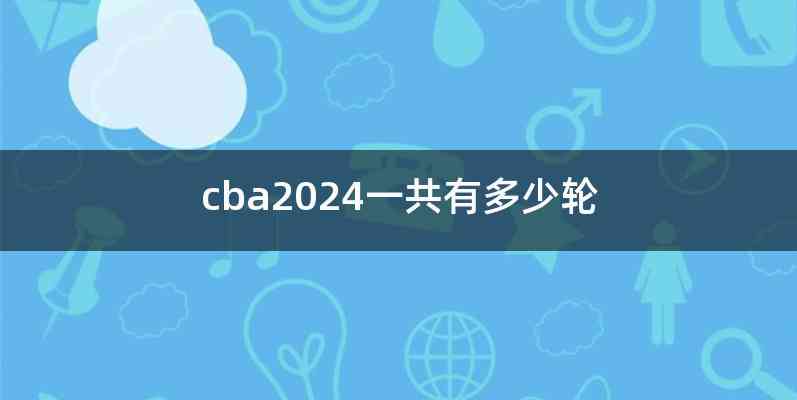 cba2024一共有多少轮