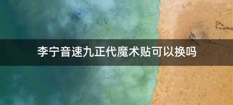李宁音速九正代魔术贴可以换吗
