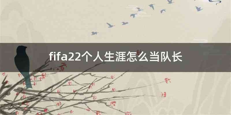 fifa22个人生涯怎么当队长