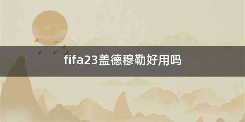 fifa23盖德穆勒好用吗