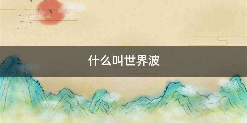 什么叫世界波
