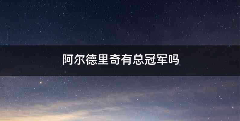 阿尔德里奇有总冠军吗