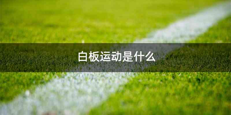 白板运动是什么
