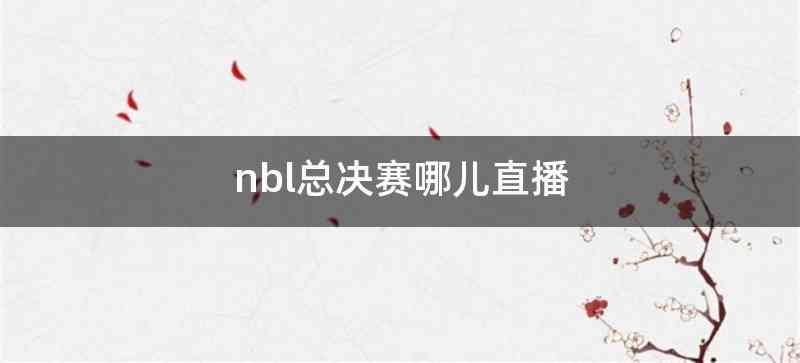 nbl总决赛哪儿直播