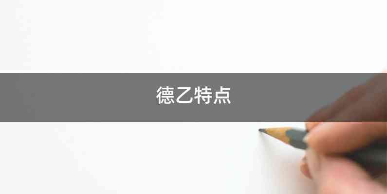 德乙特点