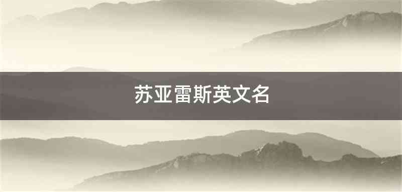苏亚雷斯英文名
