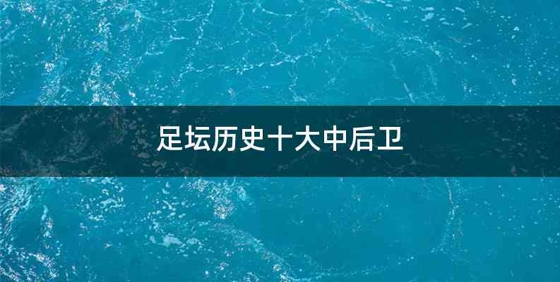 足坛历史十大中后卫