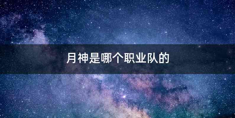 月神是哪个职业队的