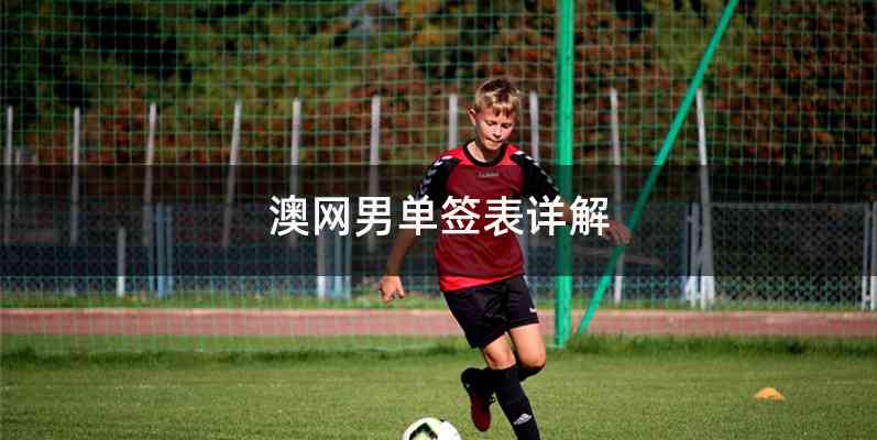 澳网男单签表详解