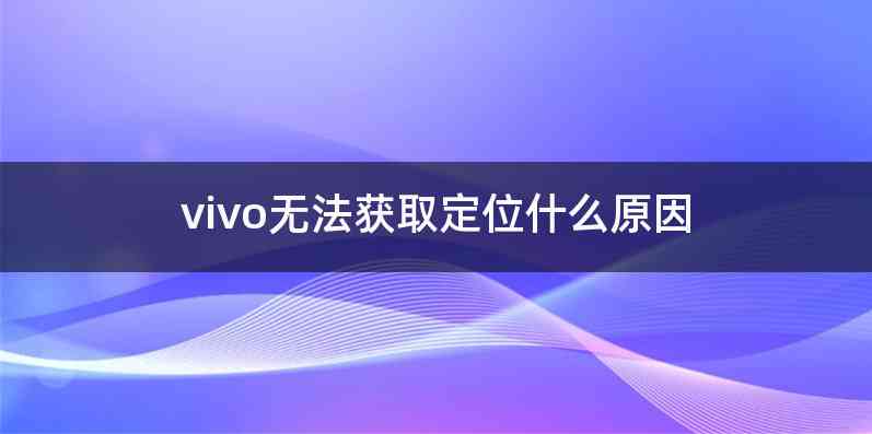 vivo无法获取定位什么原因