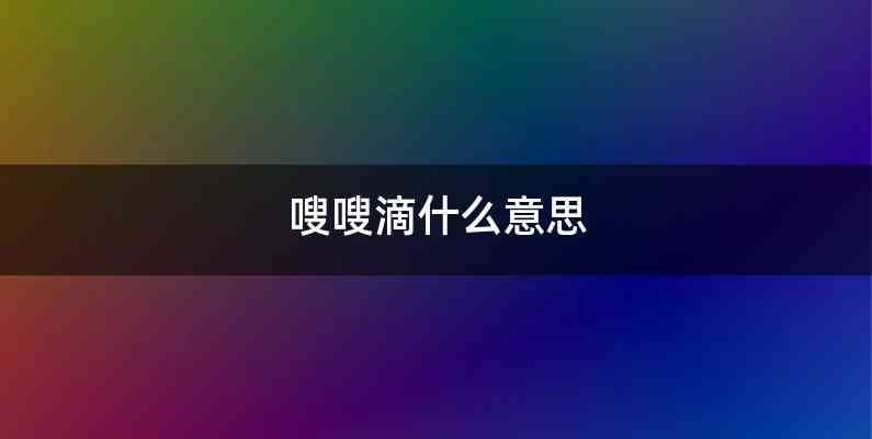 嗖嗖滴什么意思