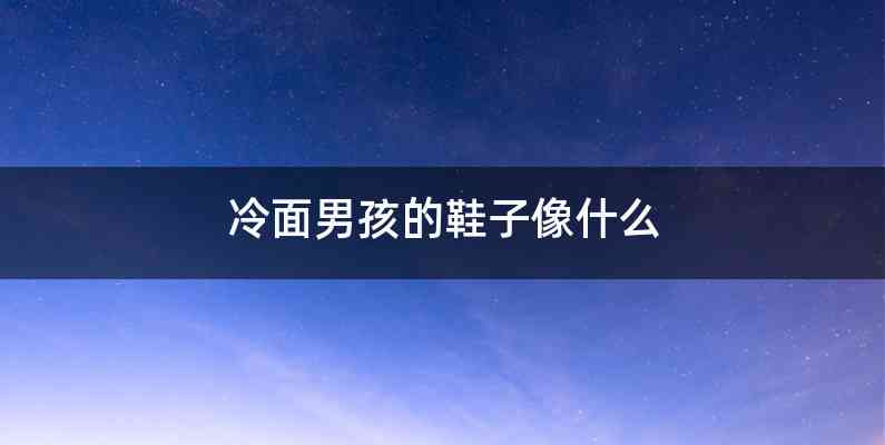 冷面男孩的鞋子像什么