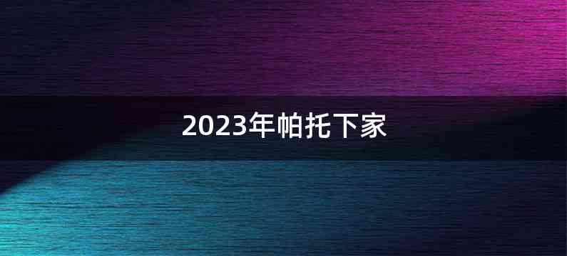 2023年帕托下家
