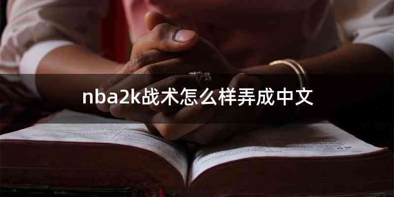 nba2k战术怎么样弄成中文