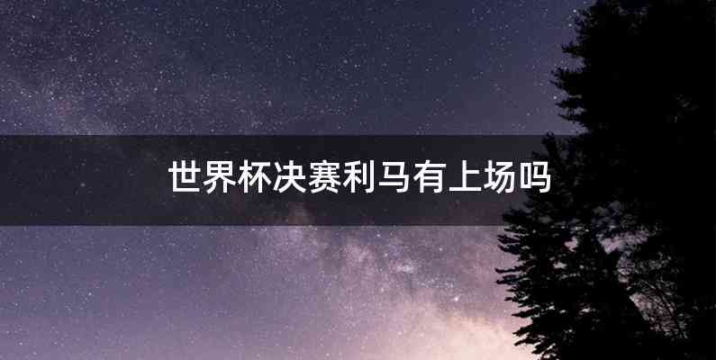 世界杯决赛利马有上场吗