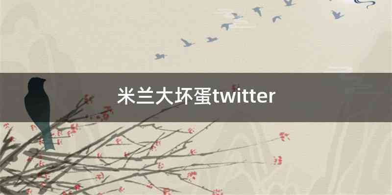 米兰大坏蛋twitter