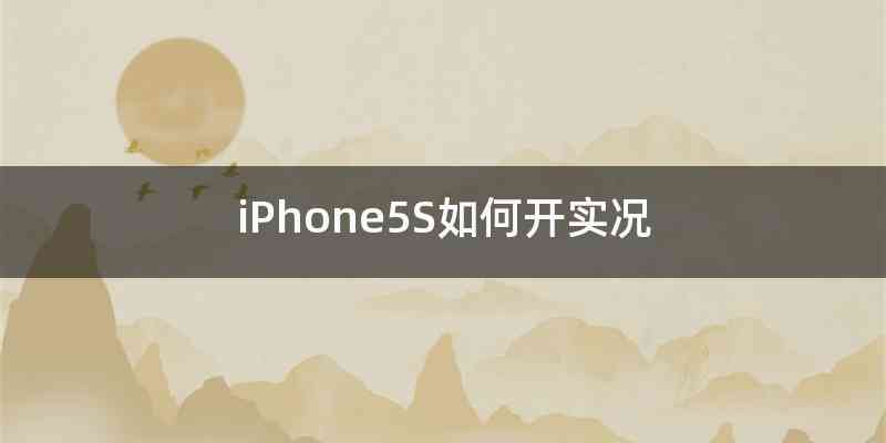 iPhone5S如何开实况