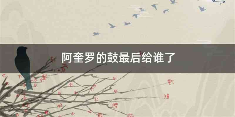 阿奎罗的鼓最后给谁了