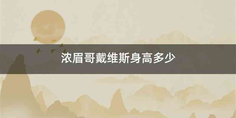 浓眉哥戴维斯身高多少