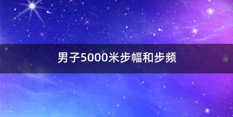 男子5000米步幅和步频
