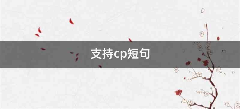 支持cp短句