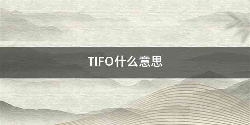 TIFO什么意思