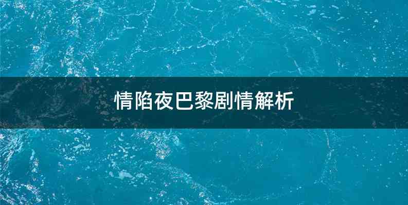 情陷夜巴黎剧情解析