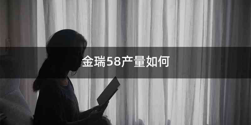 金瑞58产量如何