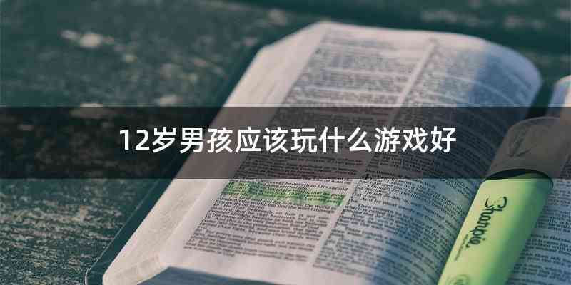 12岁男孩应该玩什么游戏好