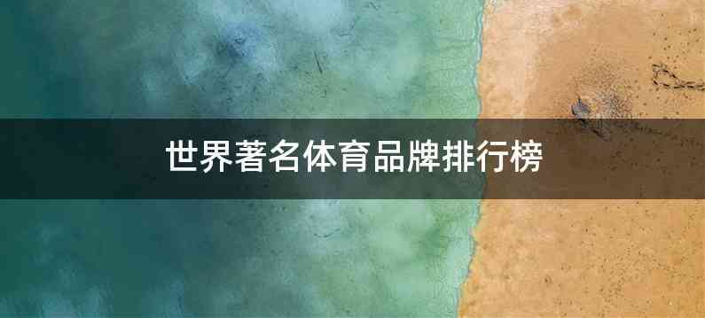 世界著名体育品牌排行榜
