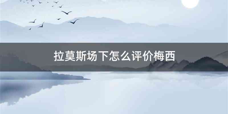 拉莫斯场下怎么评价梅西