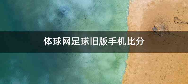 体球网足球旧版手机比分