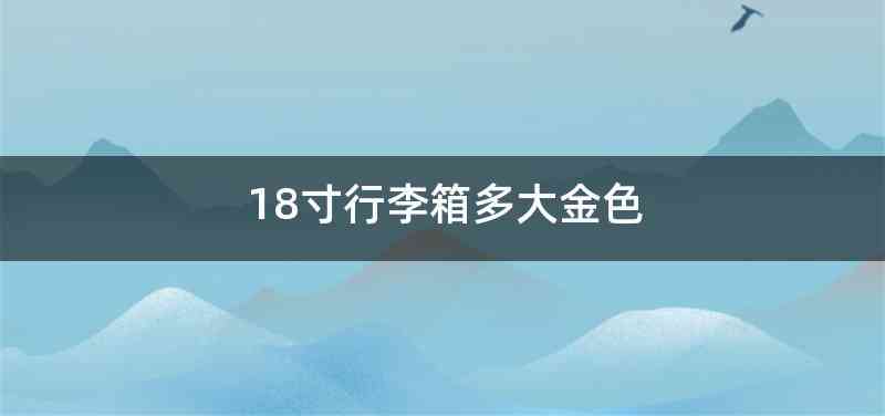 18寸行李箱多大金色