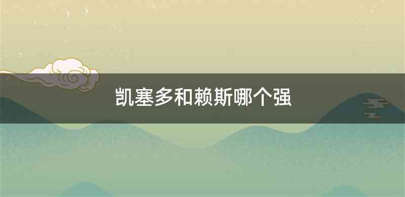 凯塞多和赖斯哪个强