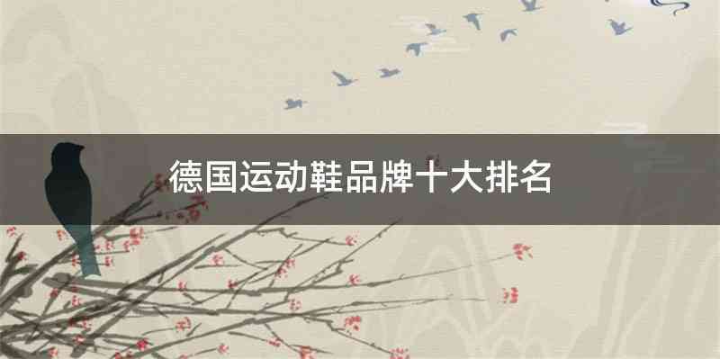 德国运动鞋品牌十大排名