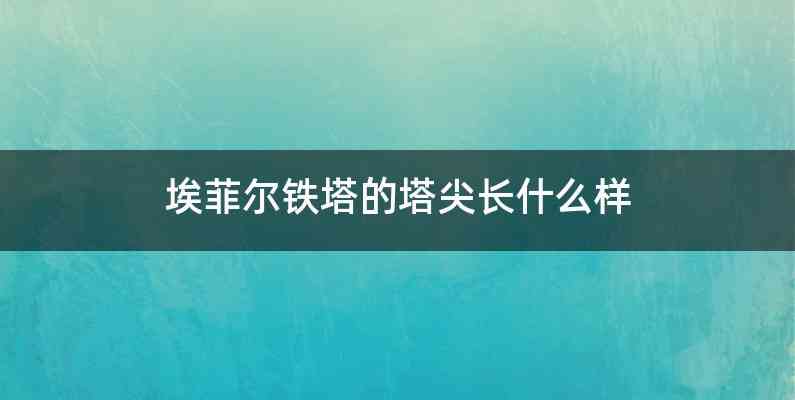 埃菲尔铁塔的塔尖长什么样