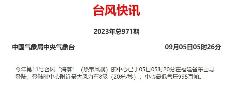 “海葵”登陆福建！福州红色预警！大暴雨、特大暴雨