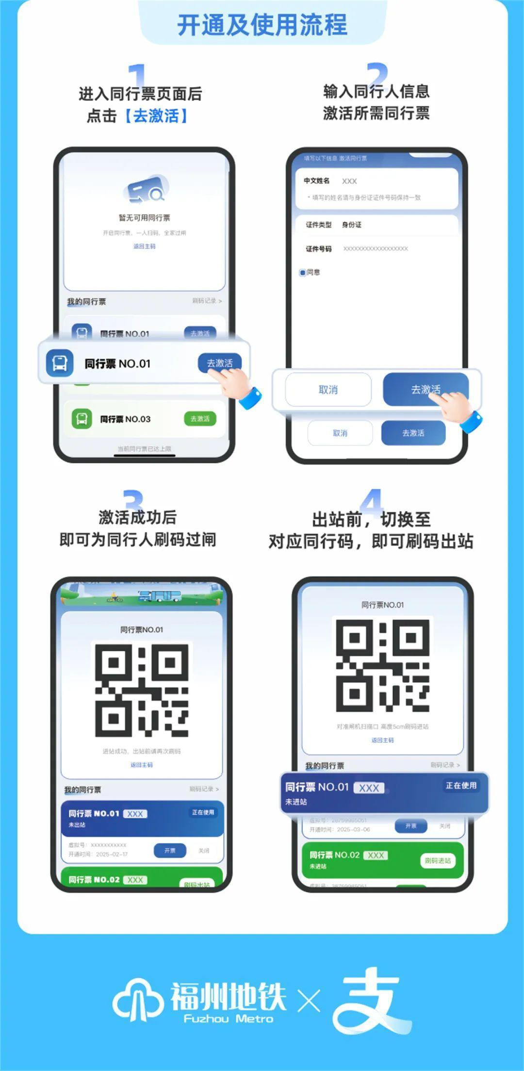 一人刷码，多人过闸！福州地铁推出“同行票”！