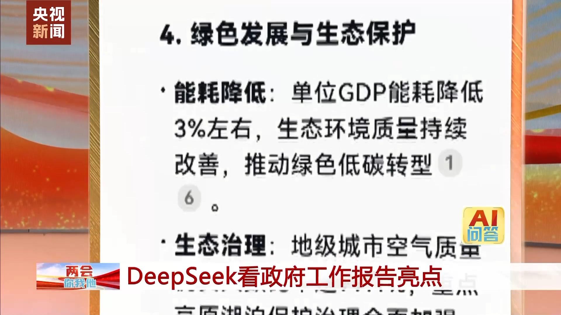 今年政府工作报告有哪些亮点？DeepSeek的回答来了