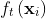 f_{t}\left(\mathbf{x}_{i}\right)