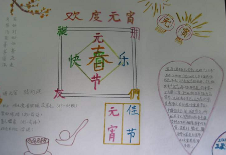 最新或2023（历届）小学生元宵节手抄报资料g