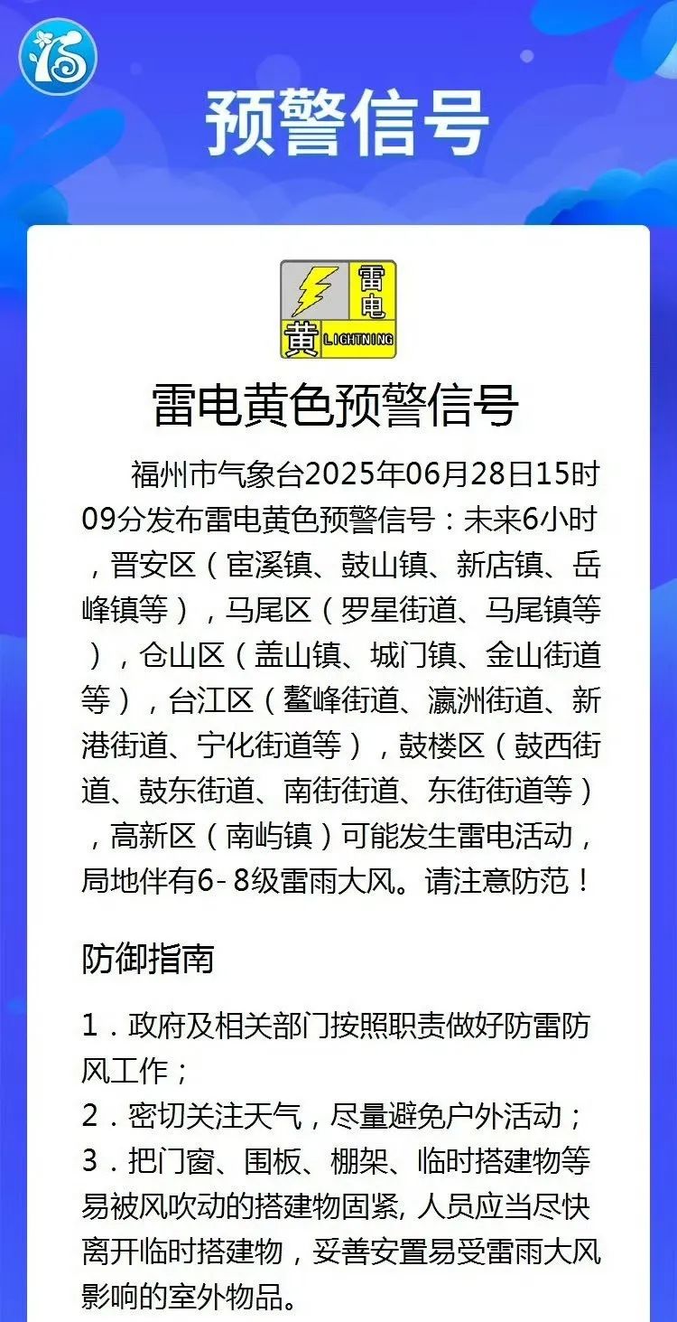紧急预警！福州刚刚发布！下午要出门的注意！