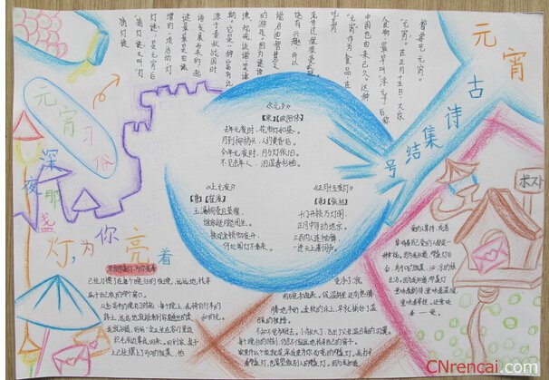 最新或2023（历届）我们的节日元宵节闹花灯手抄报内容
