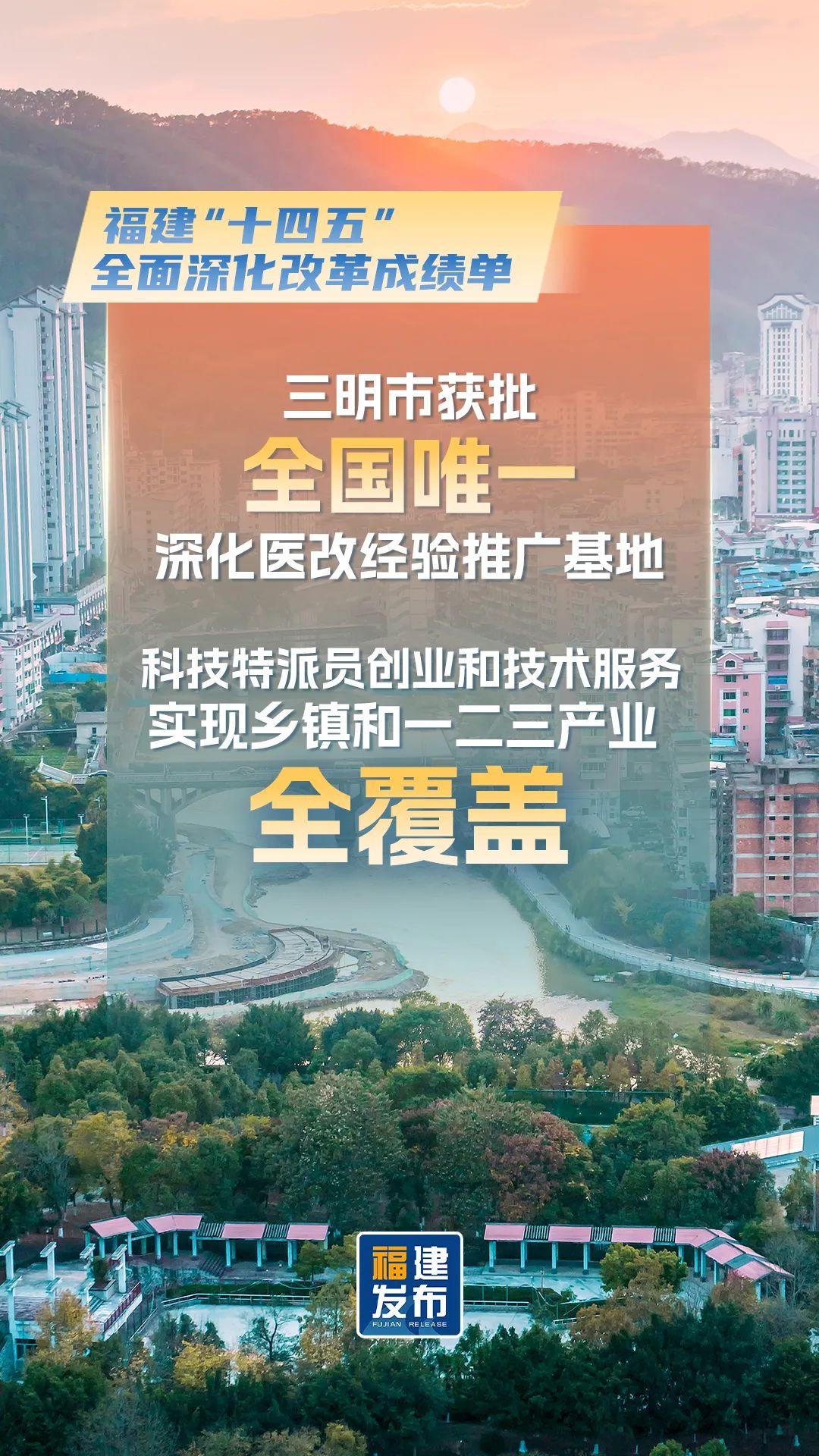 最新！福建公布改革成绩单