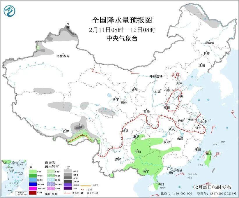 春运路上注意！南方多地雨雪持续 这些地方有冻雨
