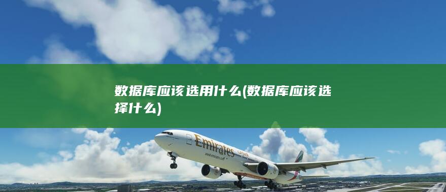 数据库应该选用什么