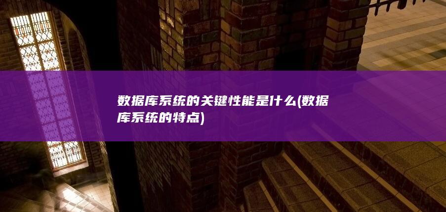 数据库系统的特点