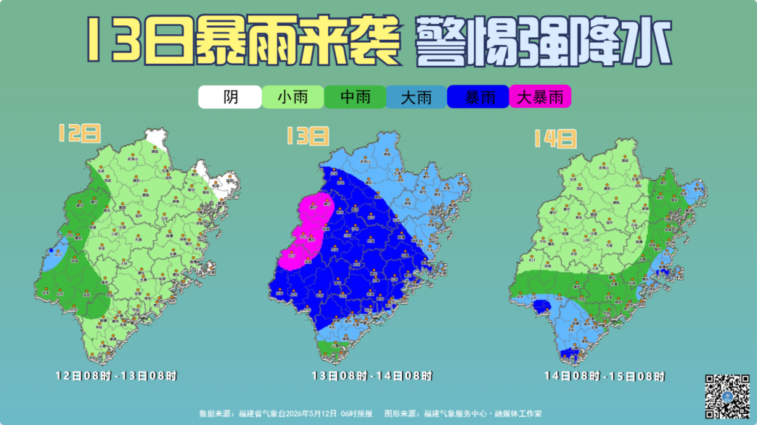 今日出门注意！大雨、暴雨即将抵达福建