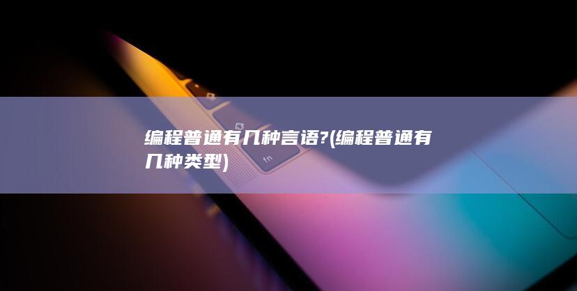 编程普通有几种类型
