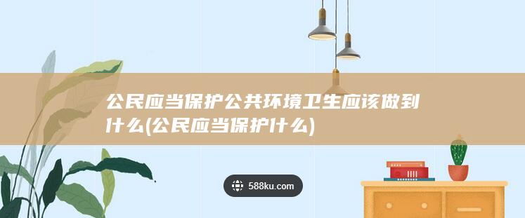公民应当保护公共环境卫生应该做到什么